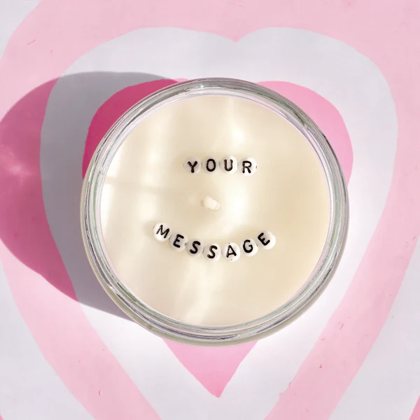 Secret Message Candle – Hidden Words, Heartfelt Moments (Big Glass Jars)