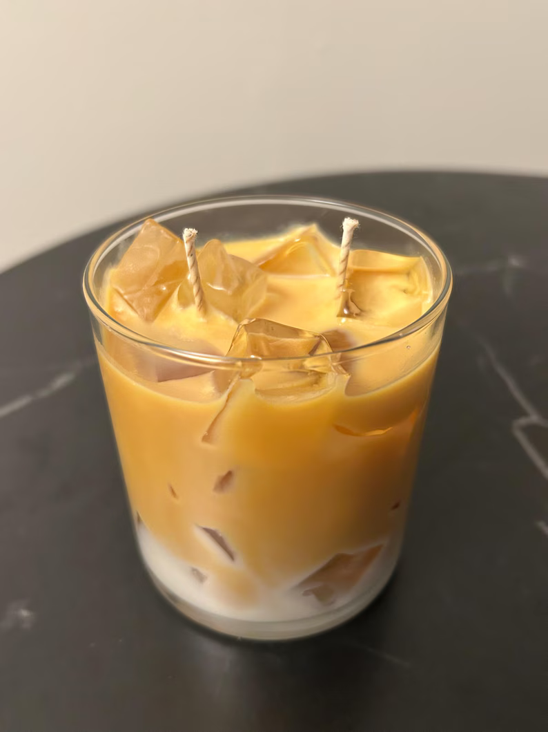 iced latte candle